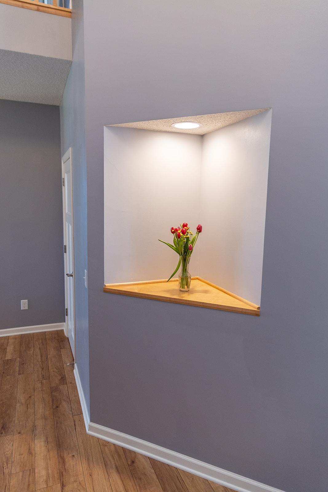 Highlight a special piece in this pretty nook.