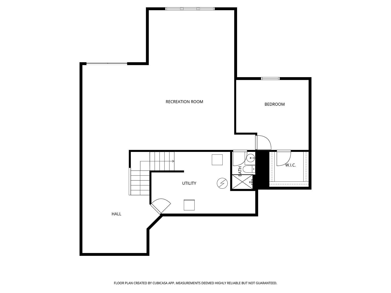 Lower level floor plan.