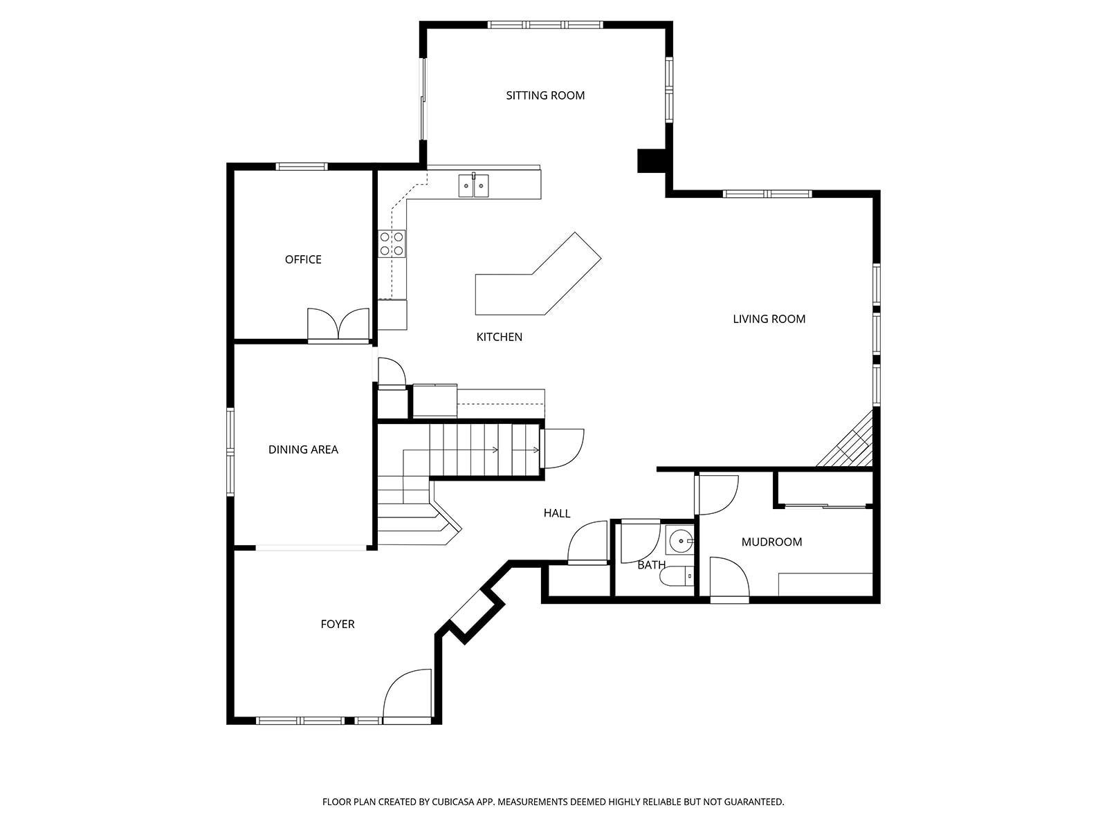 Main level floor plan.