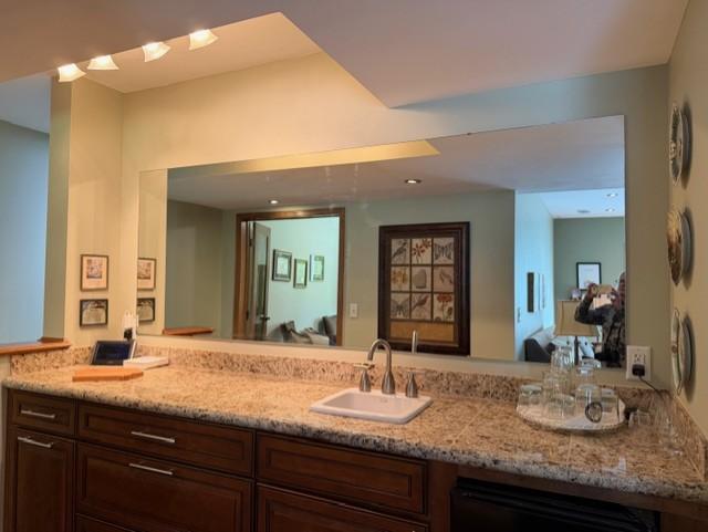 Loads of storage in wet bar