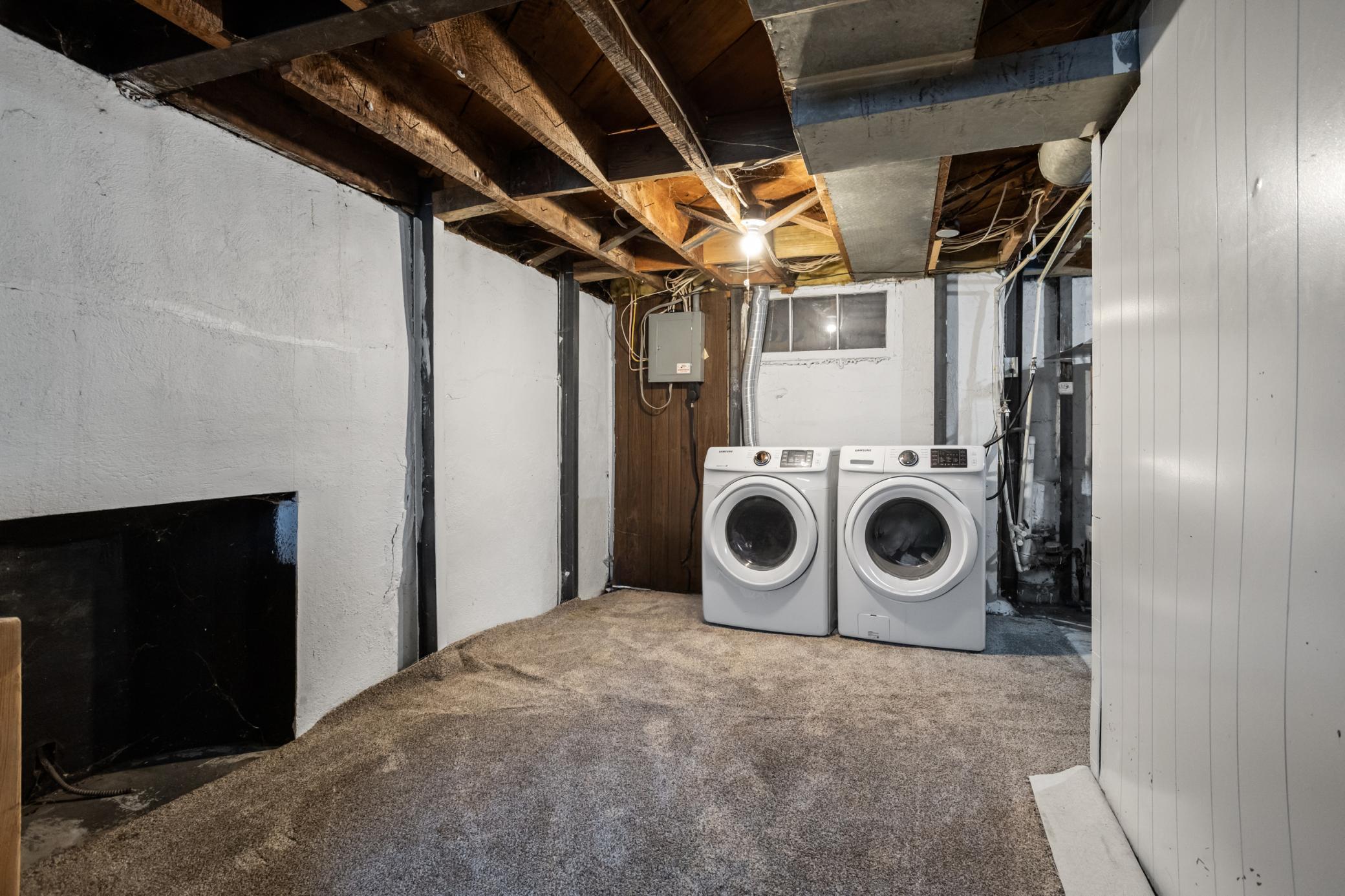 Laundry in basement