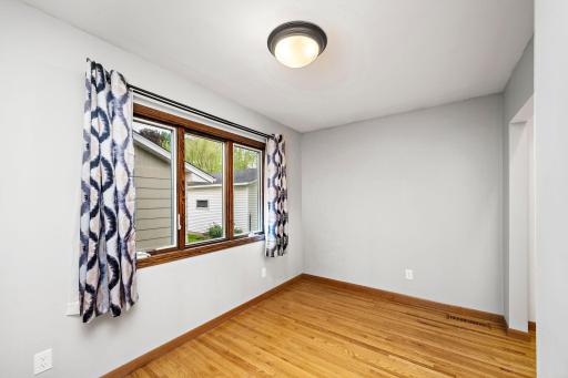 3rd bedroom upstairs off the kitchen. Works great as an office!