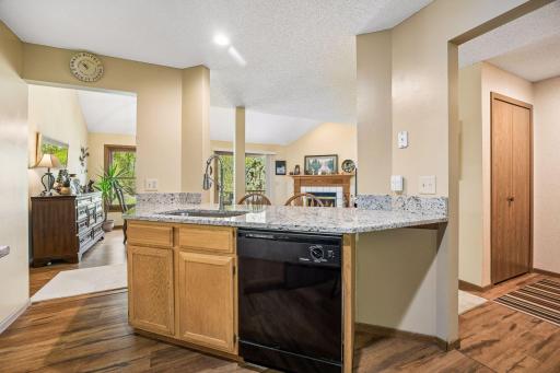 Dishwasher and Bar Area