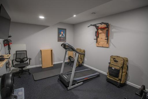 Flex room in lower level perfect for a home gym