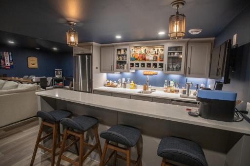 Beautiful custom wet bar perfect for entertaining