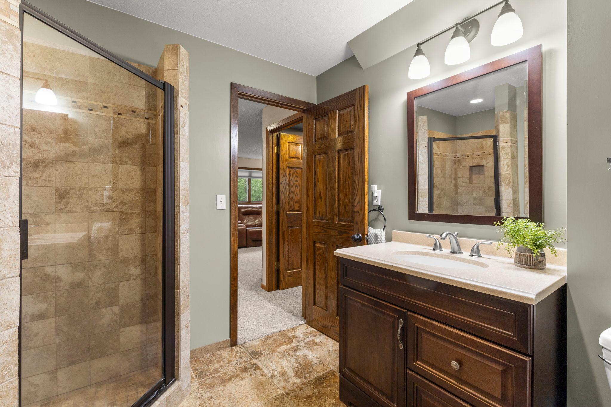 Stunning tile shower