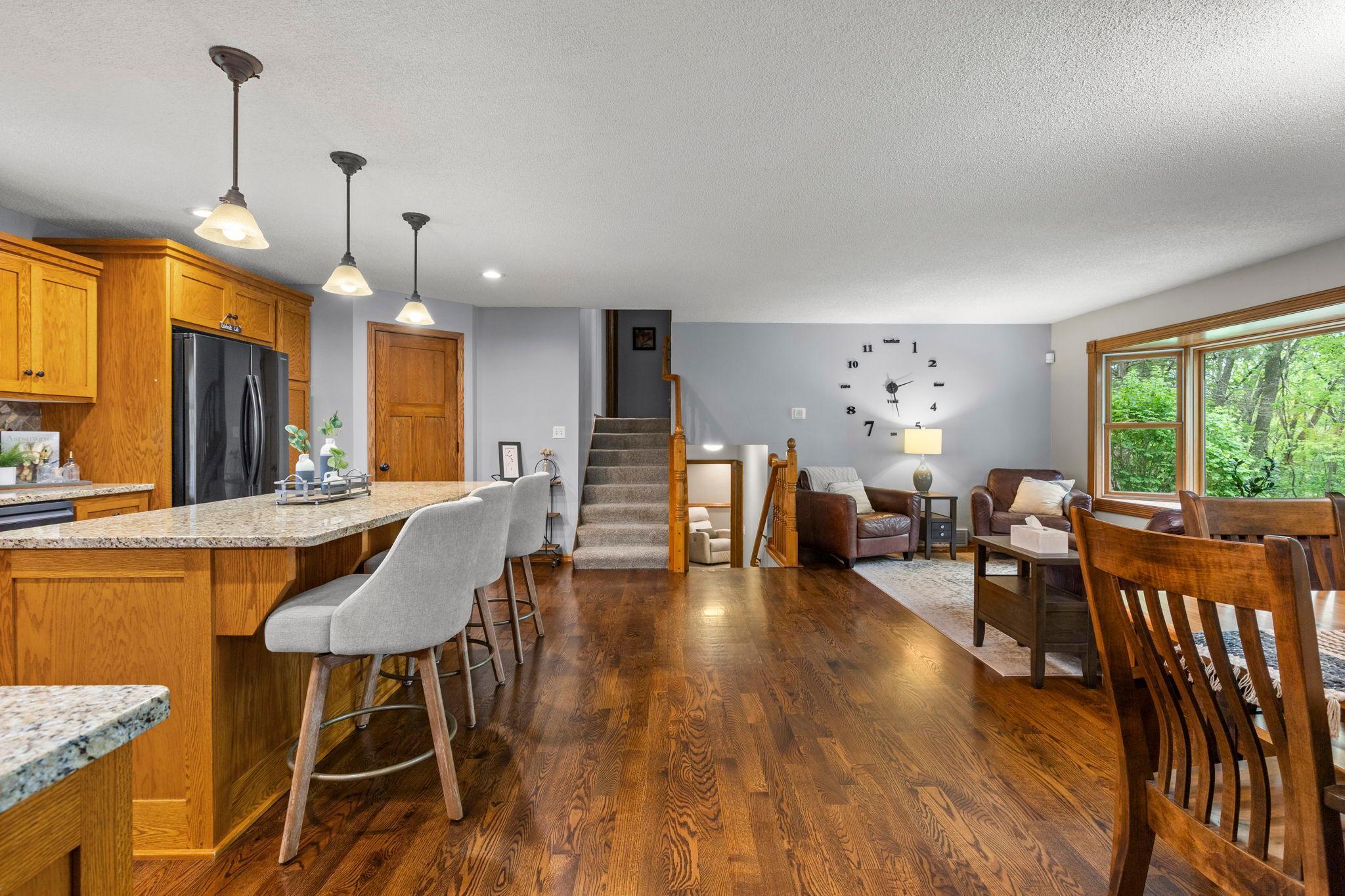 Stunning floors and open floor plan on main level