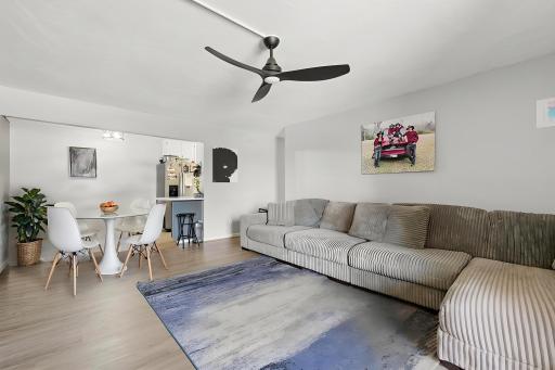 Living room/Dining Room - This photo has been partially staged