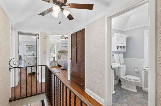 Upper level with 3 bedrooms and a bathroom