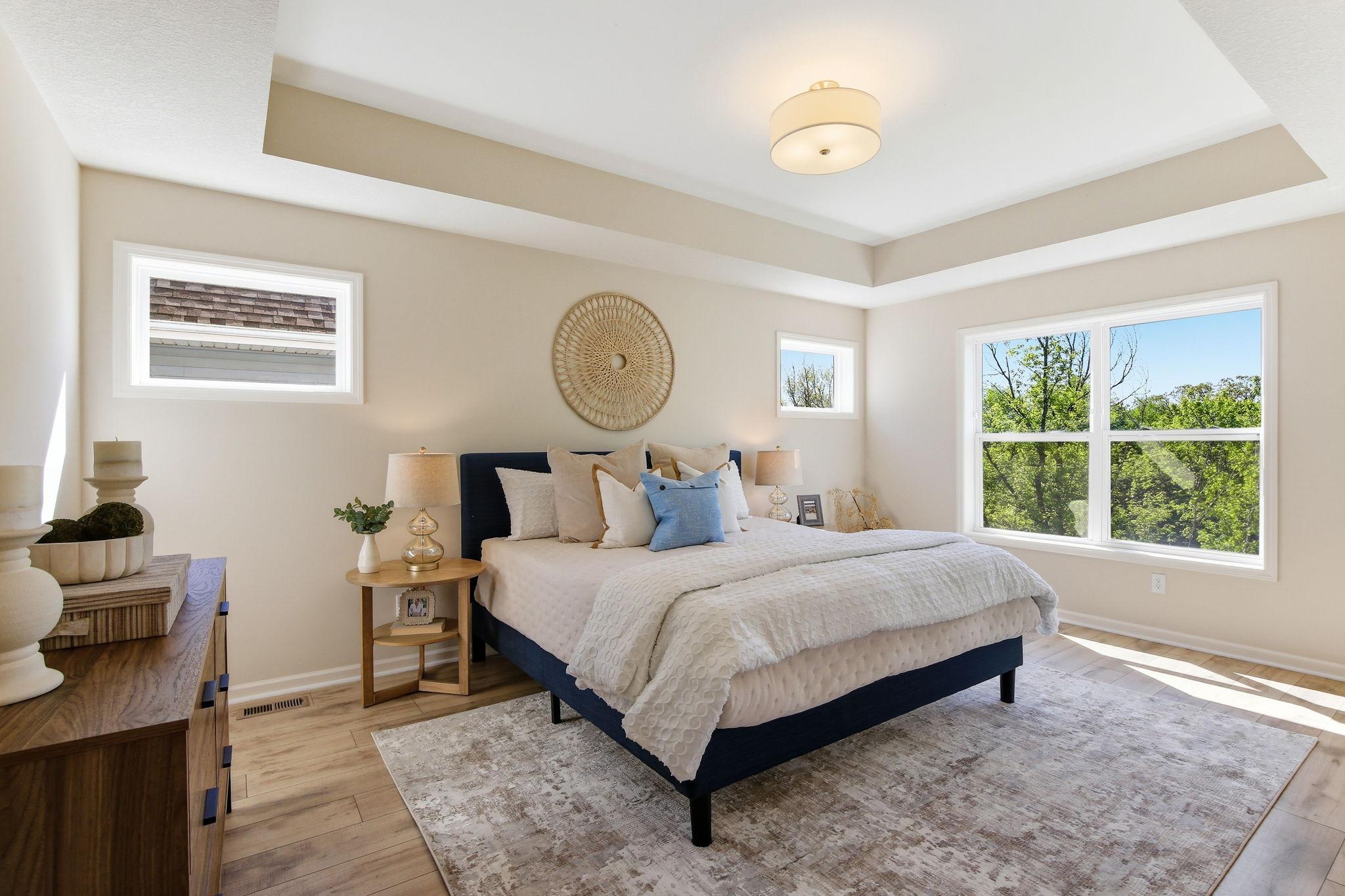Primary BR overlooks wetlands, naturally sun-filled