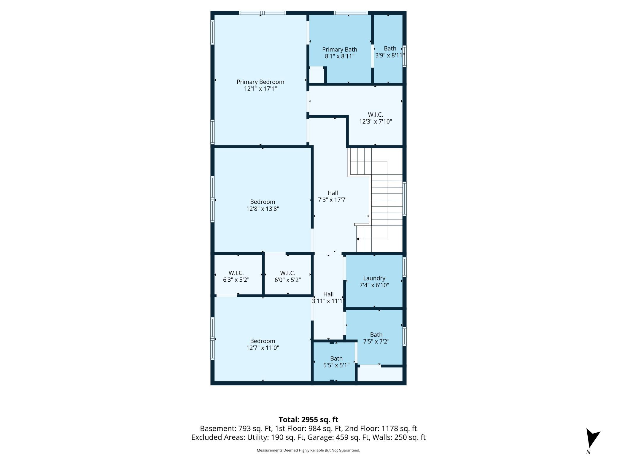 Upper level floor plan