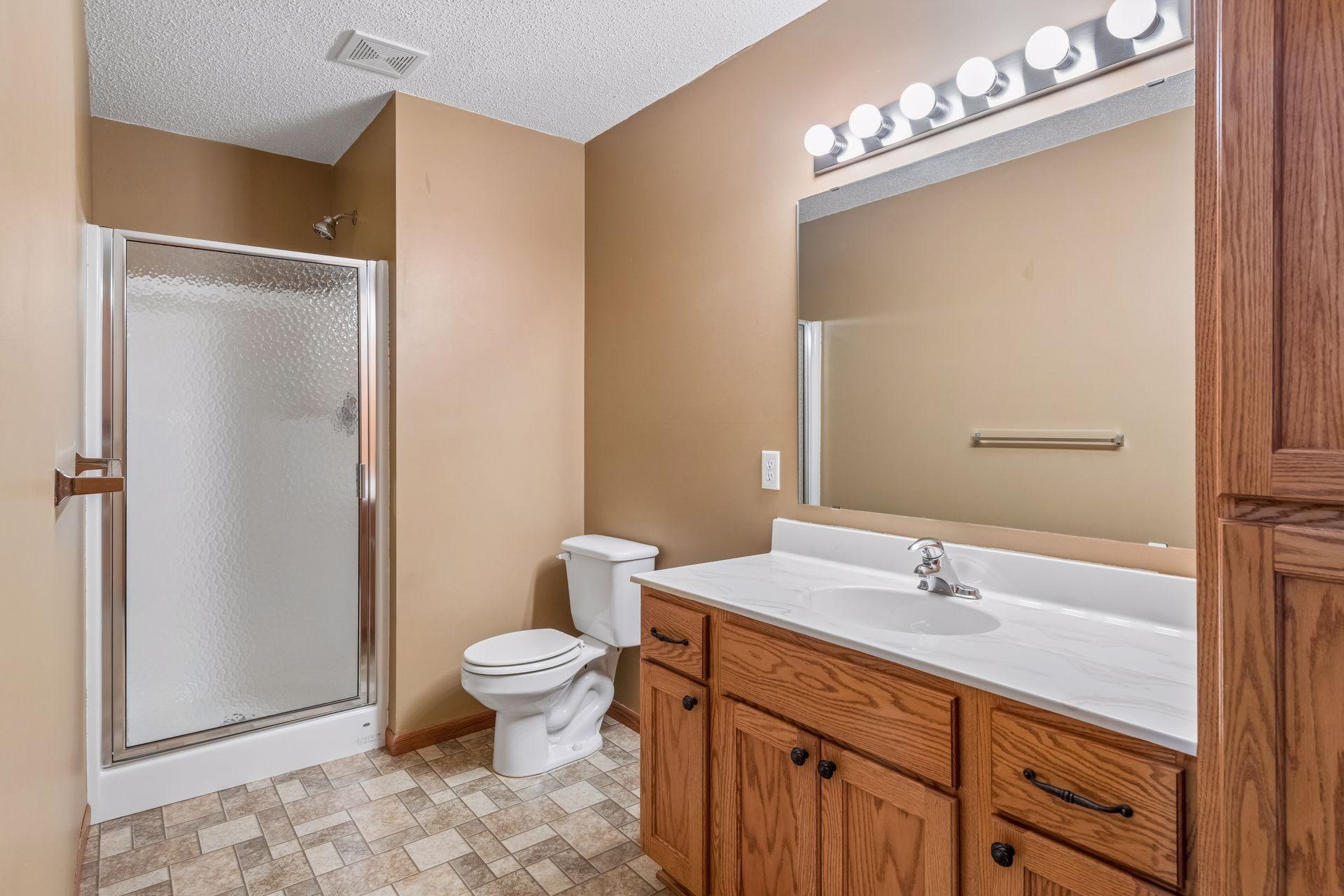 3/4 bathroom in lower level