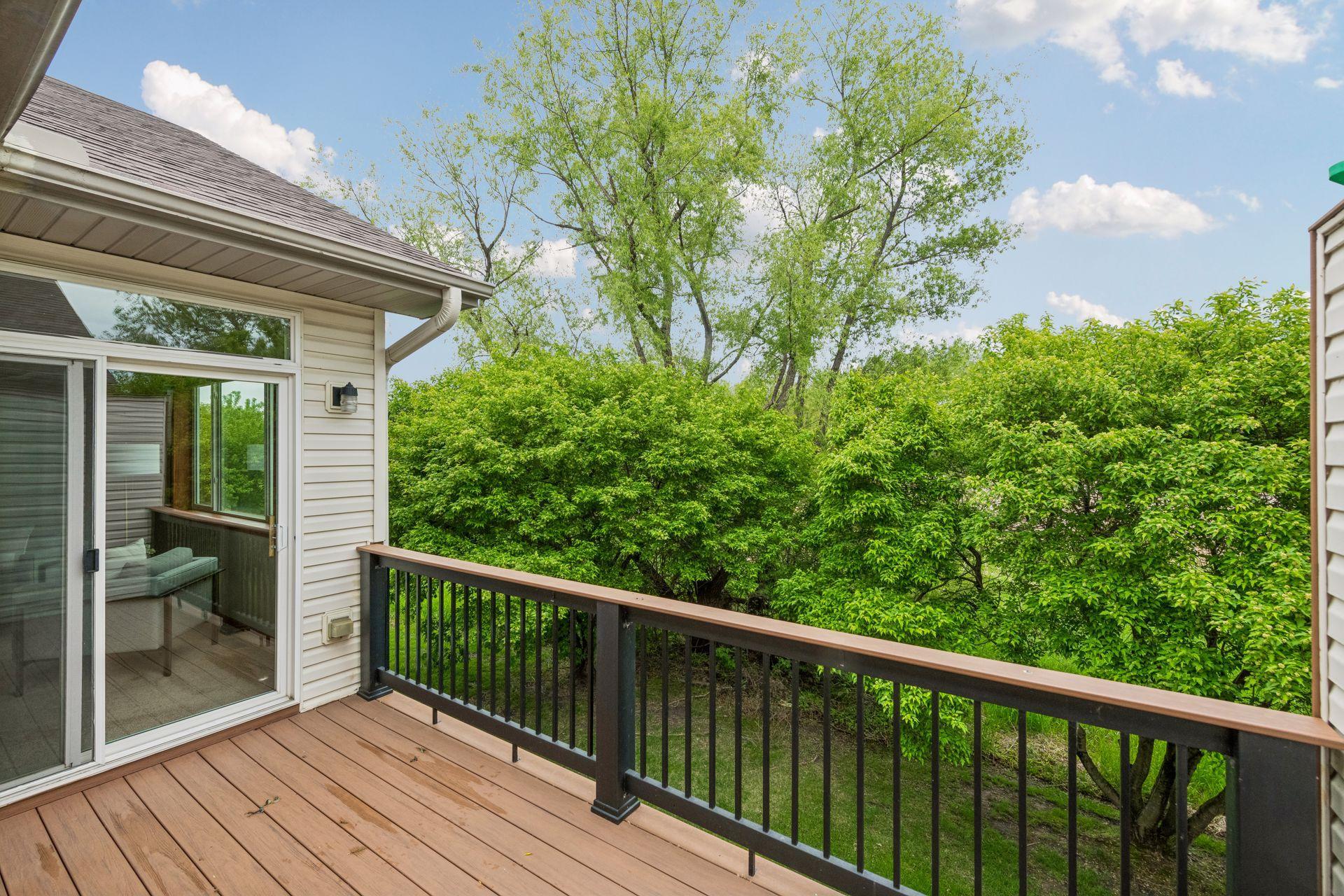 Private deck overlooking wetlands