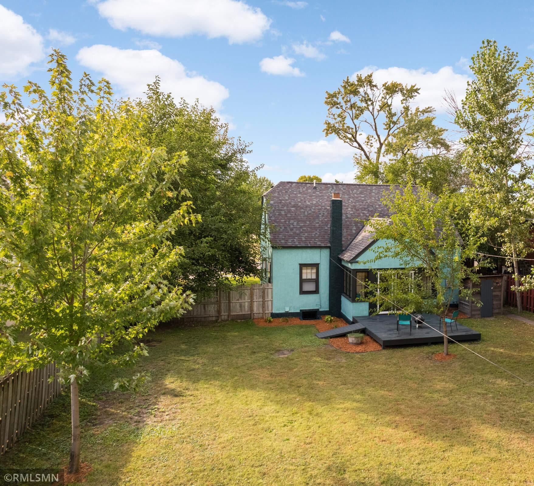 Huge back yard completely fenced with 2 gates front rear and 2 car gates front back