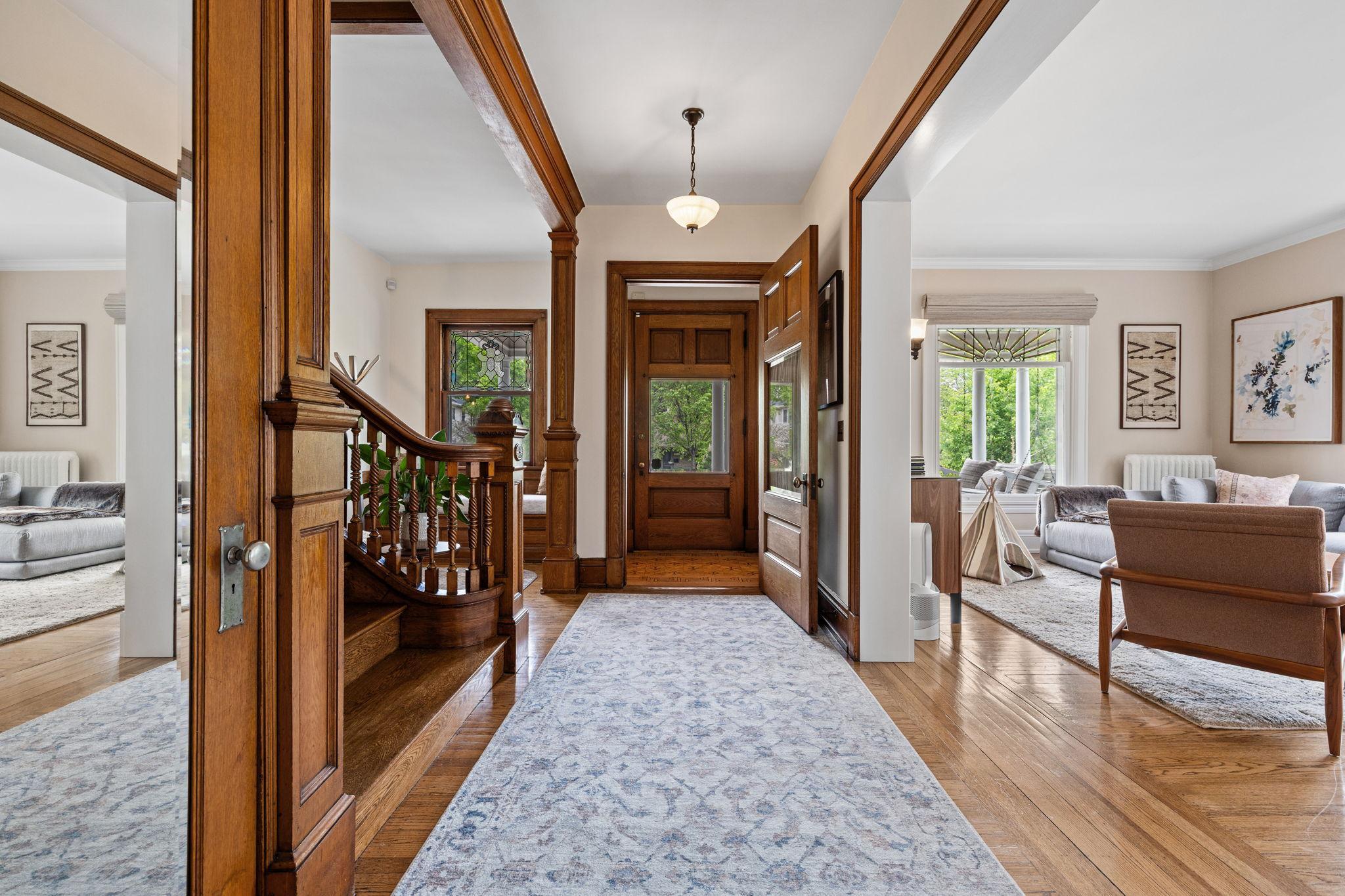 The main level is nicely open and light-filled.