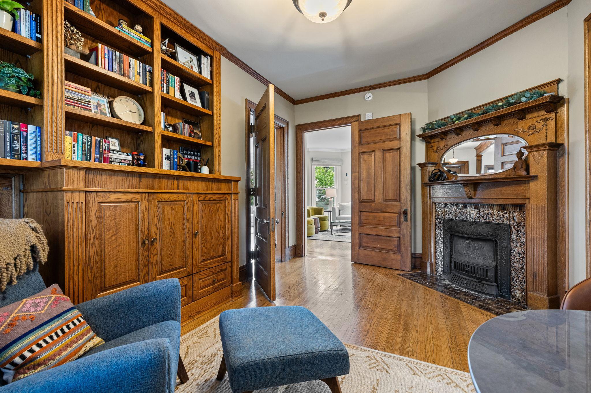 Great built-ins in den.