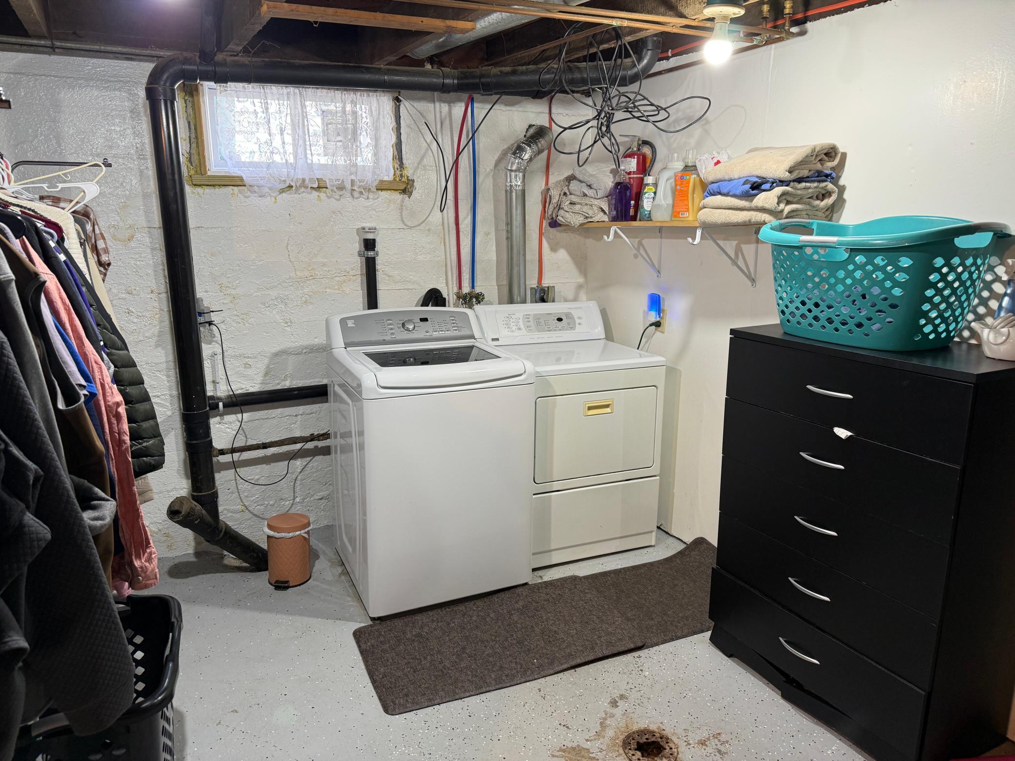 Laundry in basement