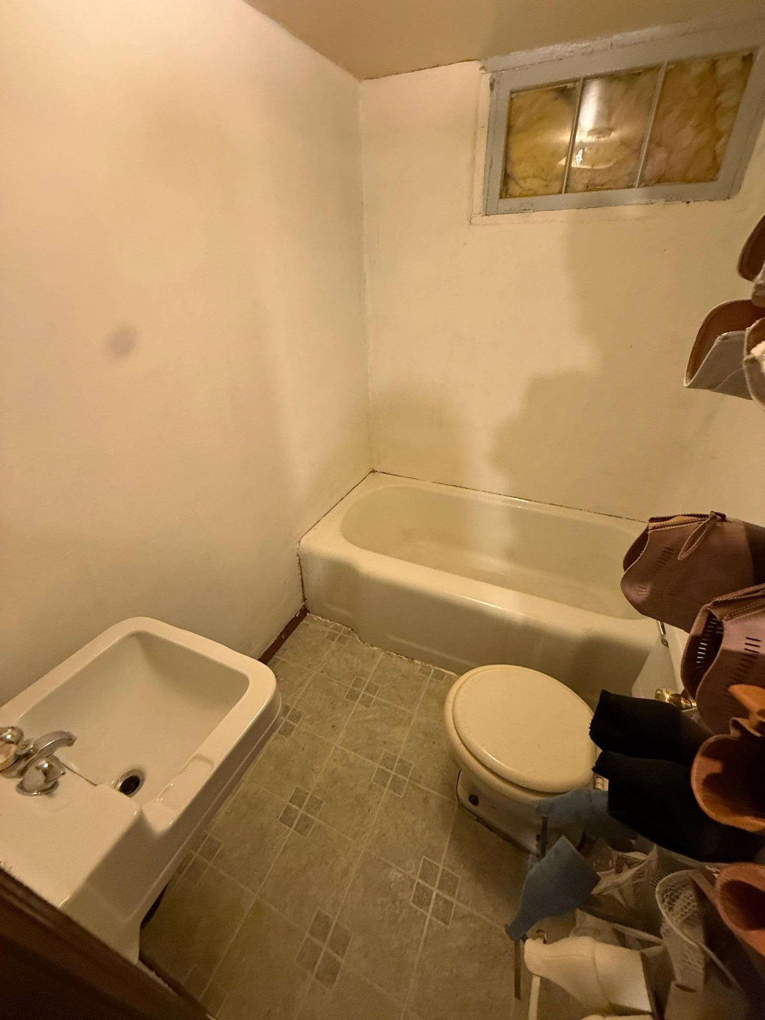 Bath in the basement