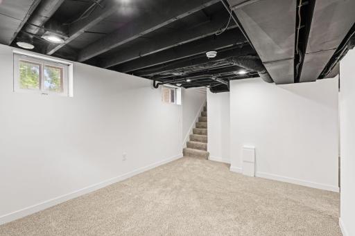 Welcome to the large lower level family room.