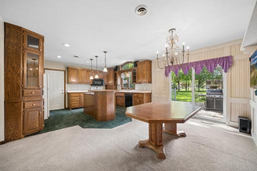 Main level kitchen and dinning then walkout to patio and natural gas grill