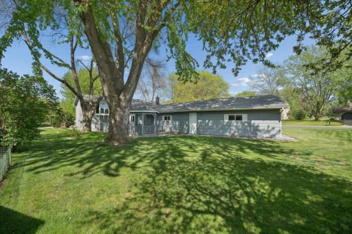 Spacious backyard with room to roam. New landscape curbing and rocks