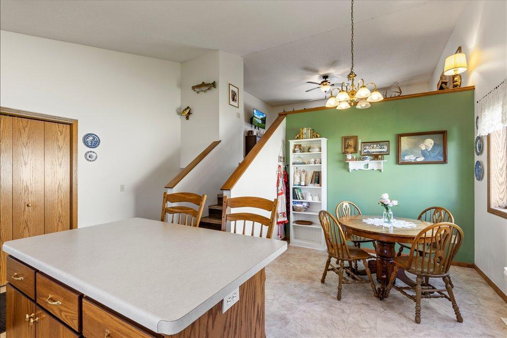Open concept kitchen and dining