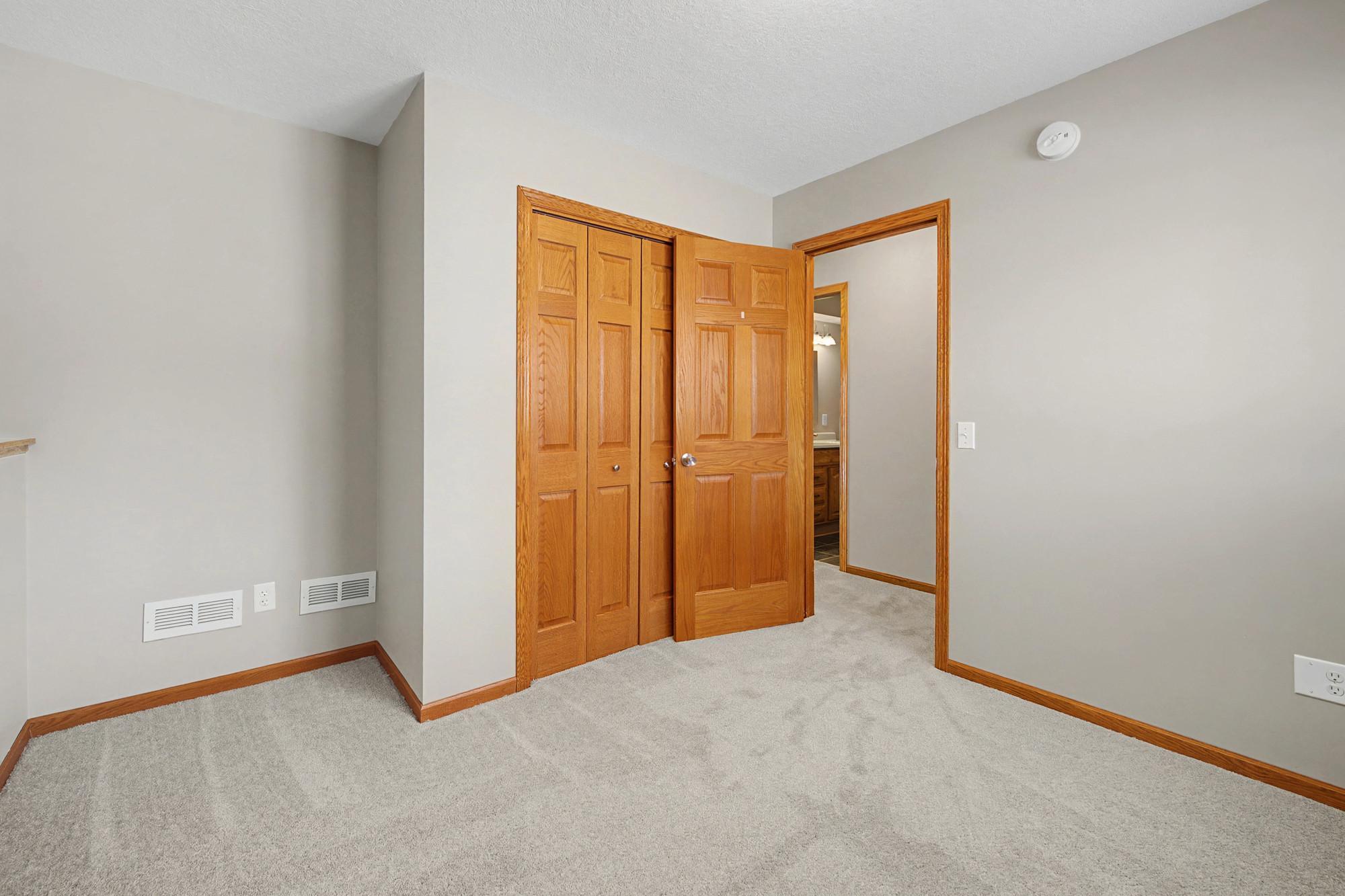 Lower bedroom with new carpet
