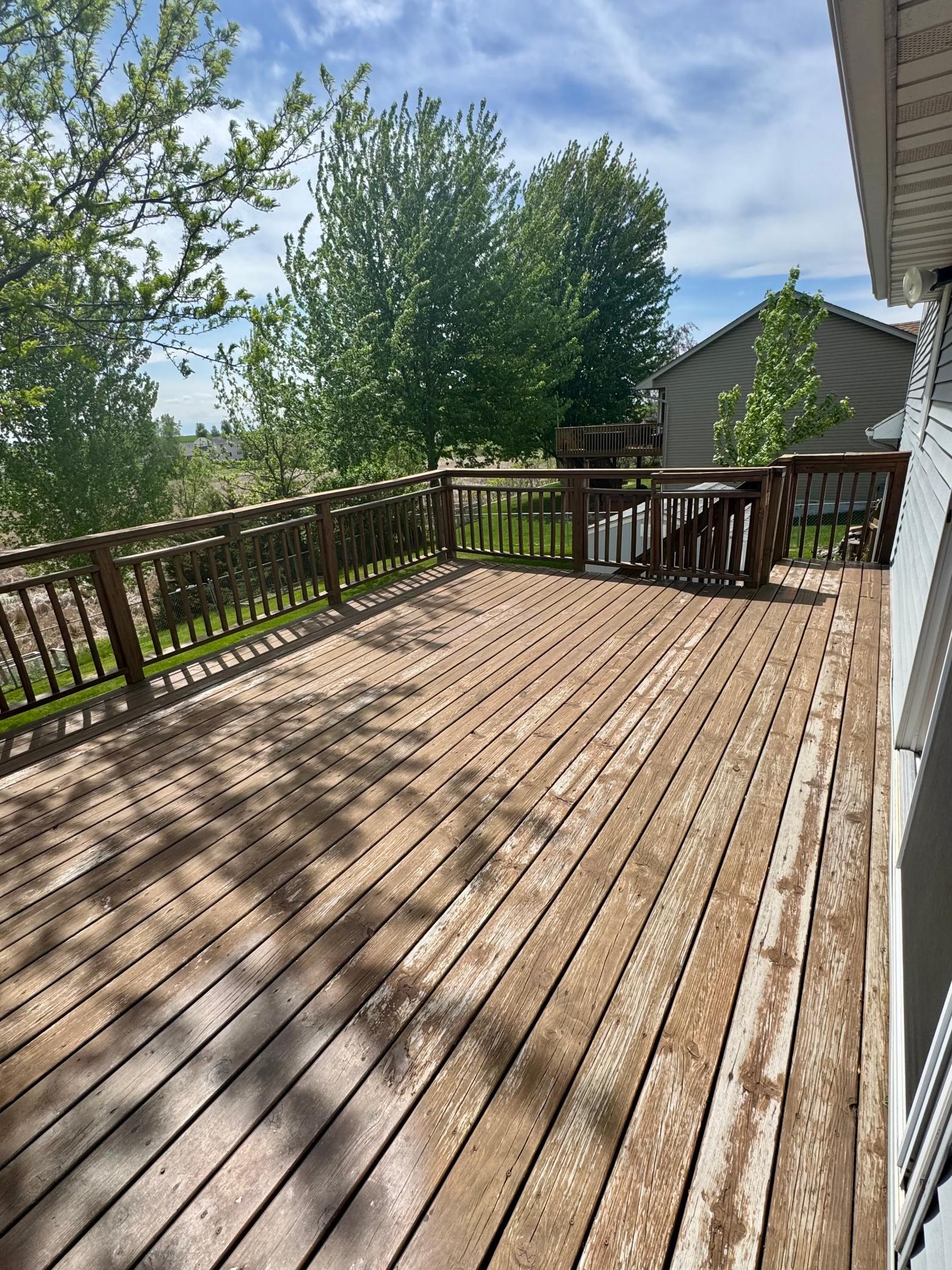 Huge upper deck off dining room