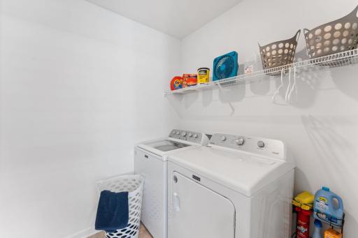 Laundry on the the second level for convenience