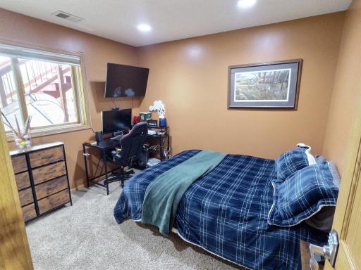 Here is the lower level bedroom another good sized bedroom.
