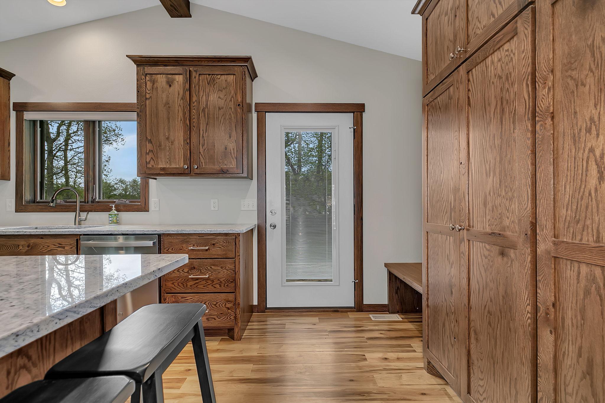 Pantry and built in bench.