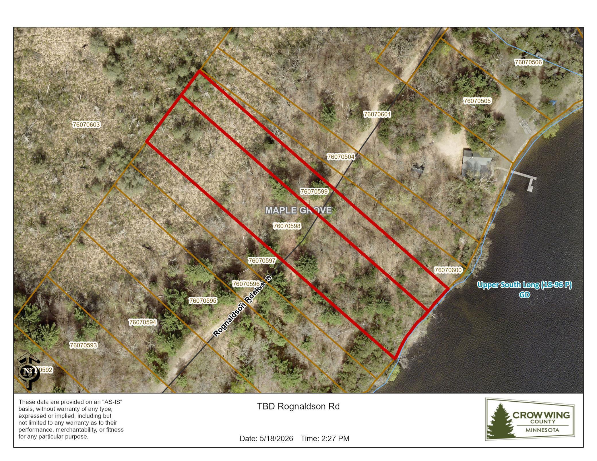 GIS view of listing outlined in red.