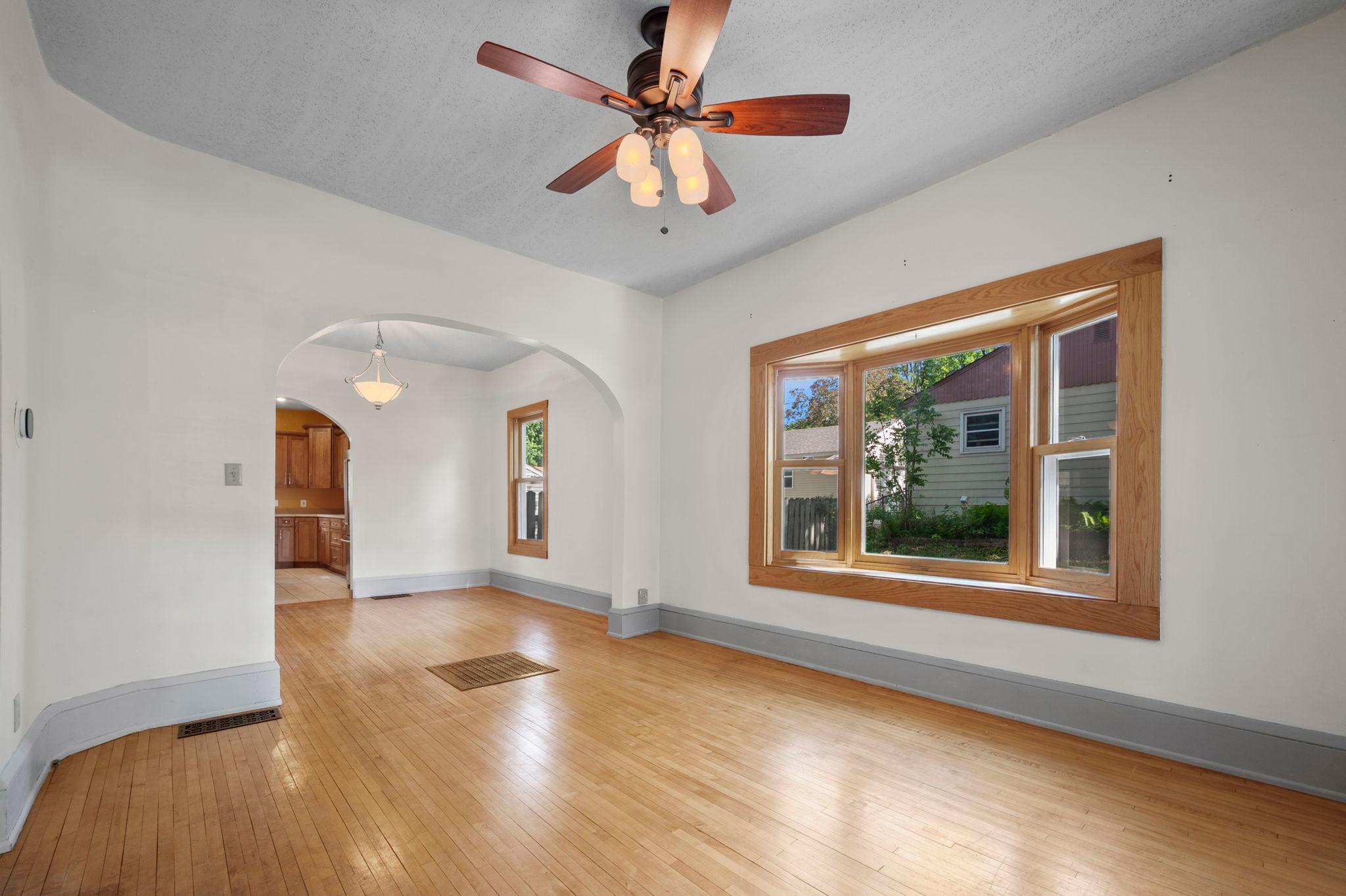 Living Room with Bay Window