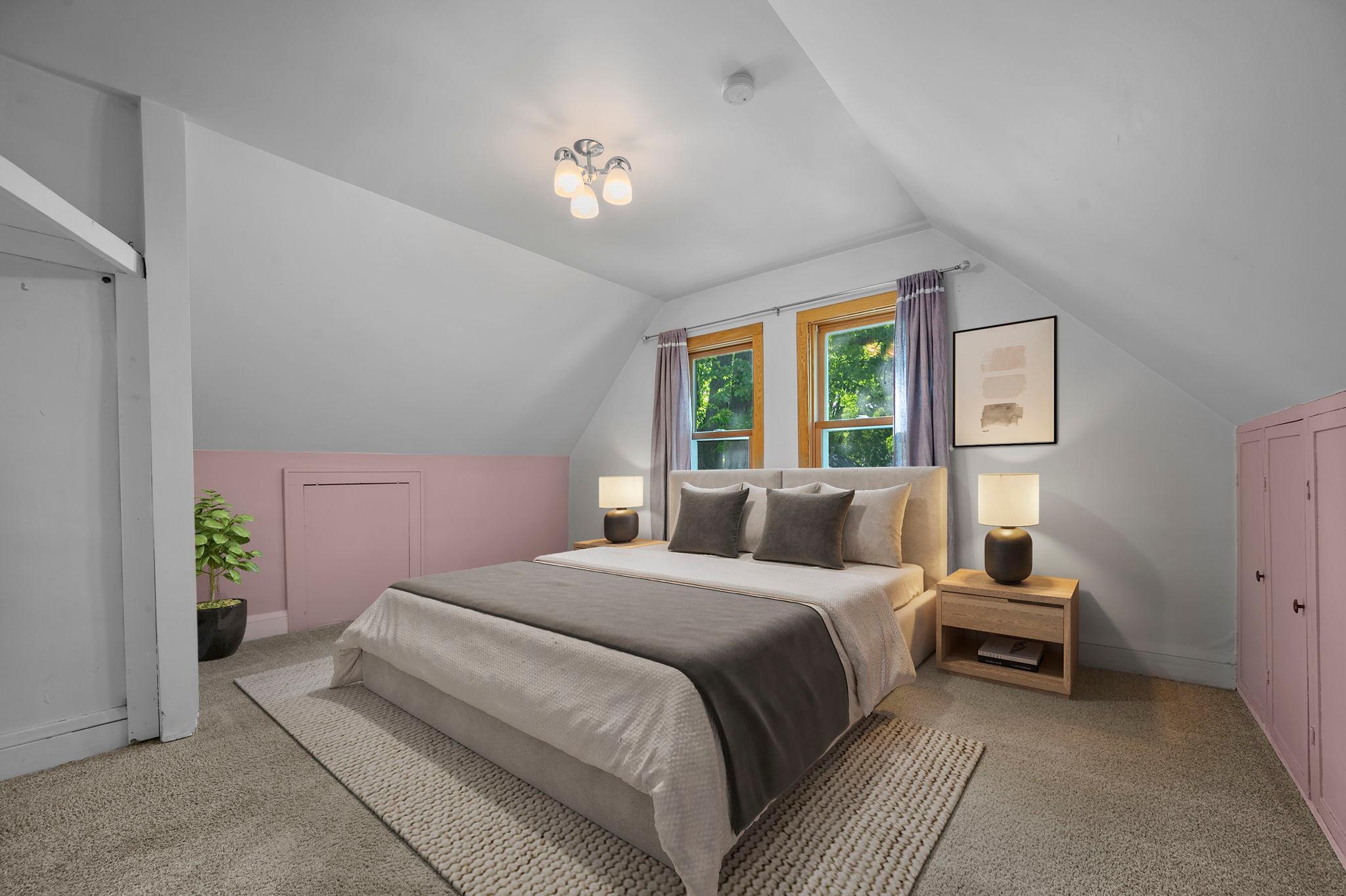 Virtually Staged Bedroom