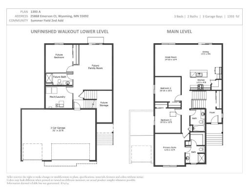 Floor Plan. Photos and renderings may not depict actual plan, materials, & finishes may vary. All measurements are approximate.
