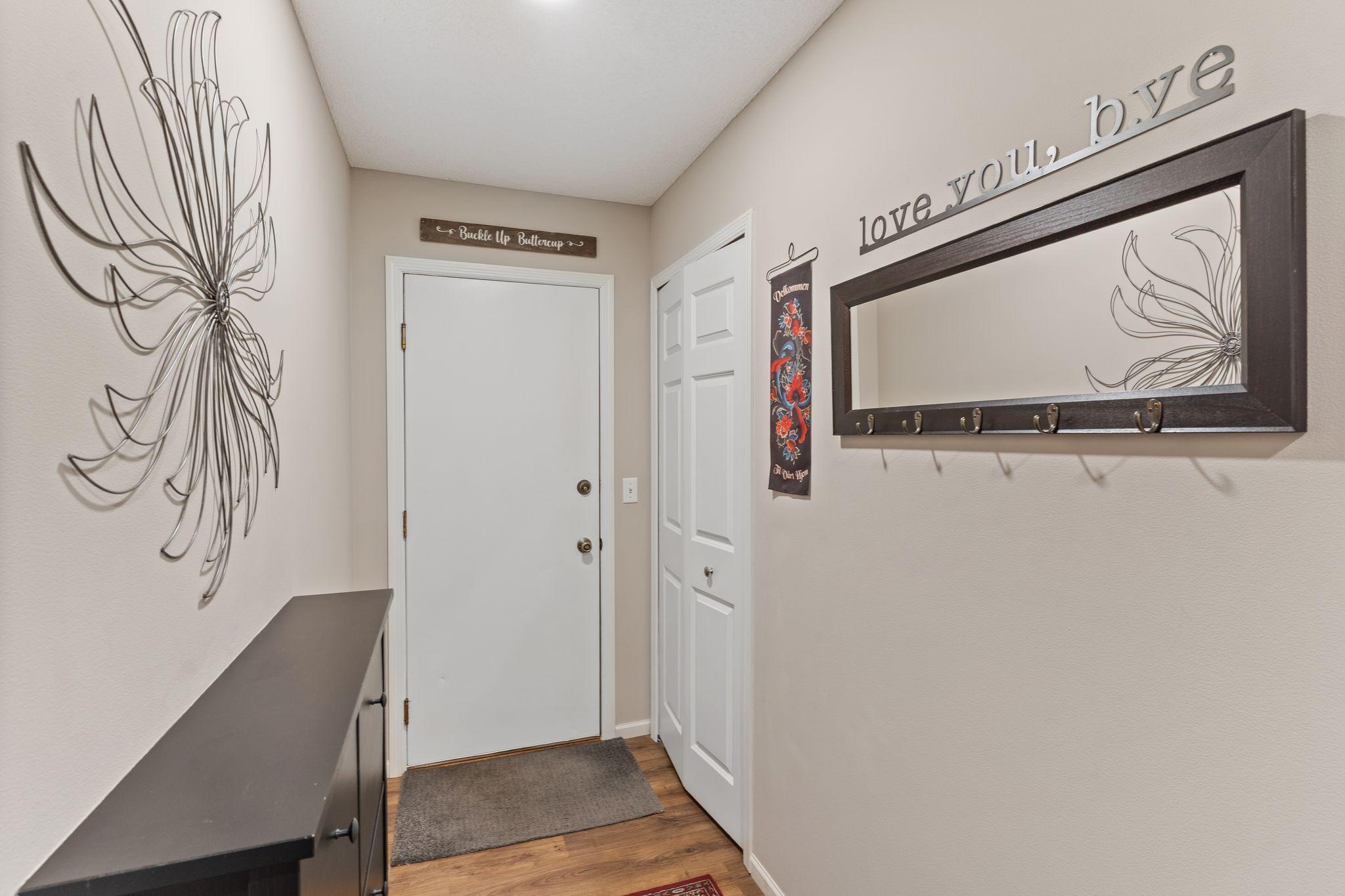 Entry from garage.