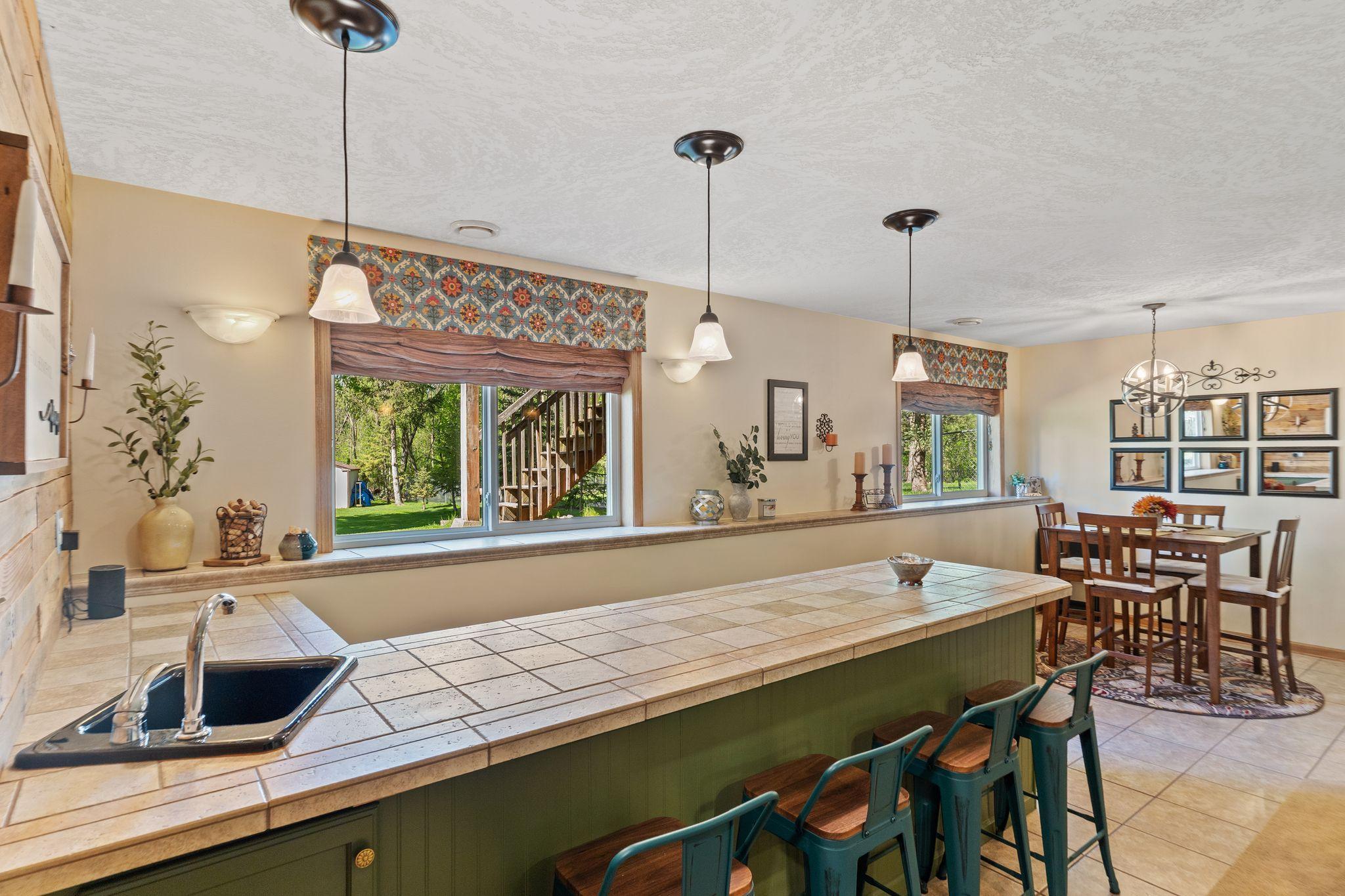 Wonderful wet bar in the basement.