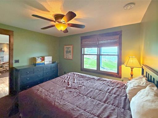 Wake up to serene lake views from the lower-level bedroom.