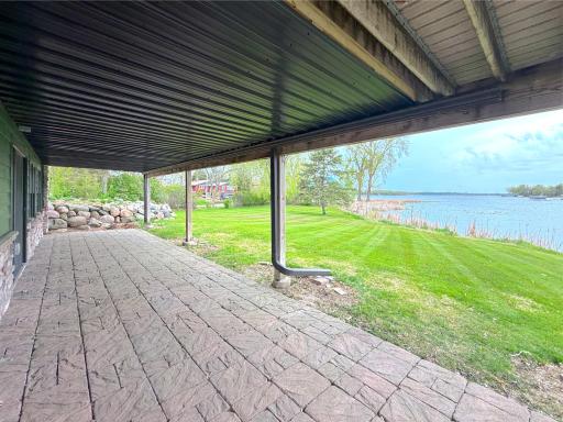 Relax in the shade while still taking in the serene beauty of the lake.