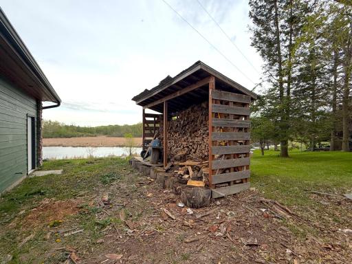 A perfect space to store firewood and keep it protected from the elements.