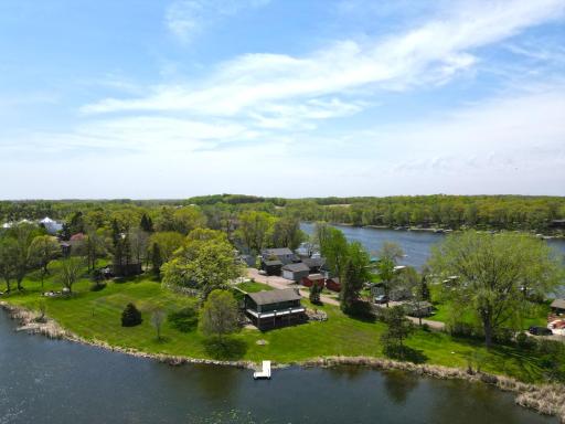 The home offers breathtaking views of Cedar Lake, creating a truly serene setting.