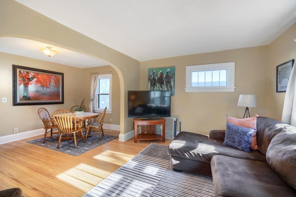 Open living space to dining area.