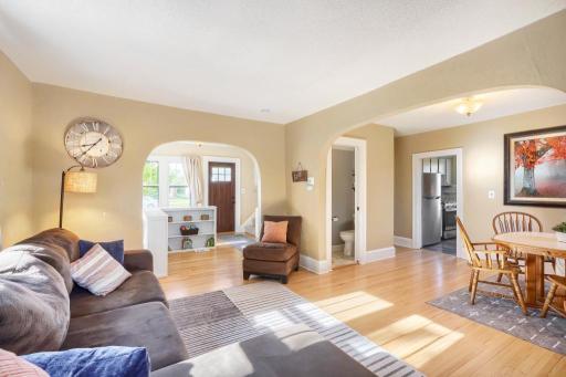 Bright and inviting living space with hardwood floors