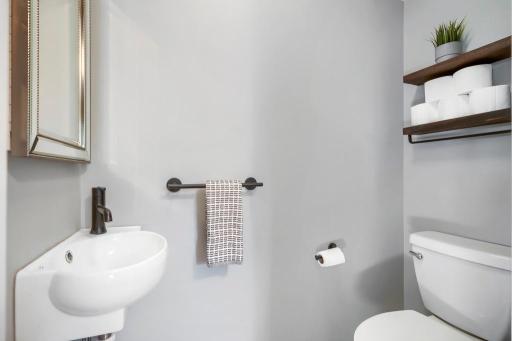 Added half bath for everyday functionality