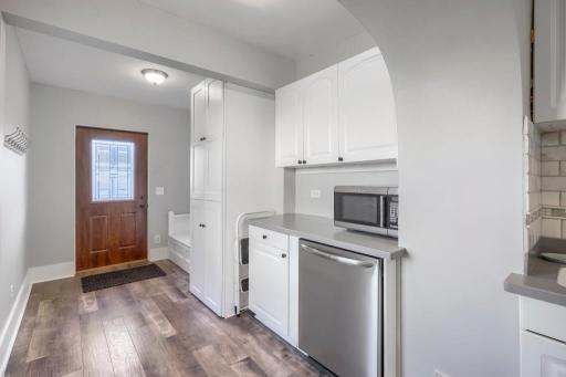 Plenty of cabinet space with large pantry cabinet