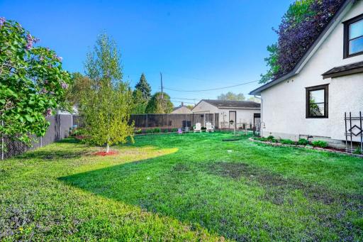Fully fenced backyard offering privacy and room to enjoy