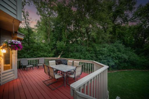 Quick access from the kitchen to the deck to enjoy your summer meals on