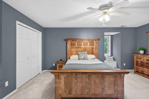 New Carpet, spacious closet, and extra storage area below the window