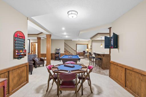 Spaces for everything .... Game table, Pool table, rooms that could be craft room or additional office spaces