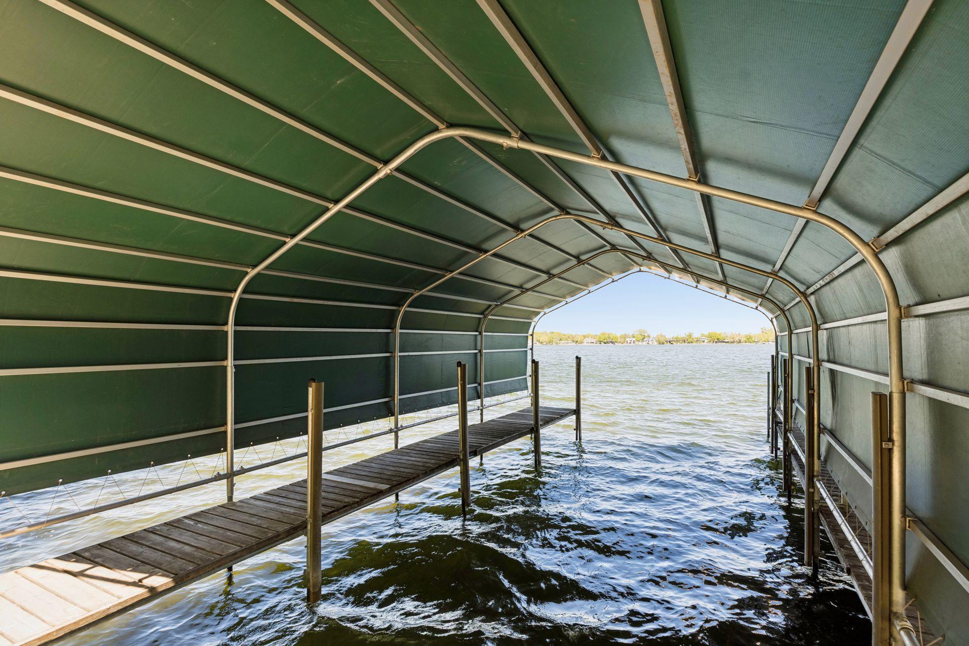 Premium boat slip, located on the end for easy access.